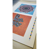 Rick Sinnett Blotter Art 2x uncut sheet lithograph Oklahoma