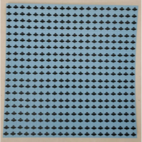 Blue UFO’S Blotter Art print 1 cm 400 square - Art:Folk Art