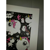 Emi Boz Blotter Art print Unicorns & Rainbows Gus Fink