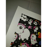 Emi Boz Blotter Art print Unicorns & Rainbows Gus Fink