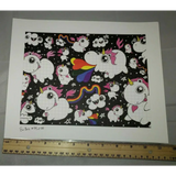 Emi Boz Blotter Art print Unicorns & Rainbows Gus Fink