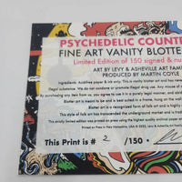 Psychedelic Country Signed Blotter Art by Artist Levy