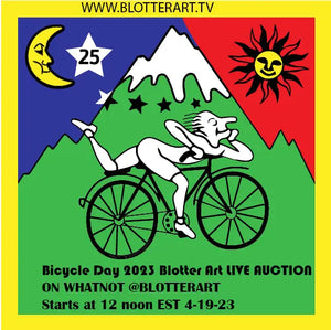 80th Anniversary of Bicycle Day Live Blotter Art Auction – Get Ready for a Psychedelic Experience