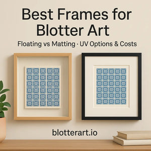 Best Frames for Blotter Art: Floating vs Matting, UV Options & Costs