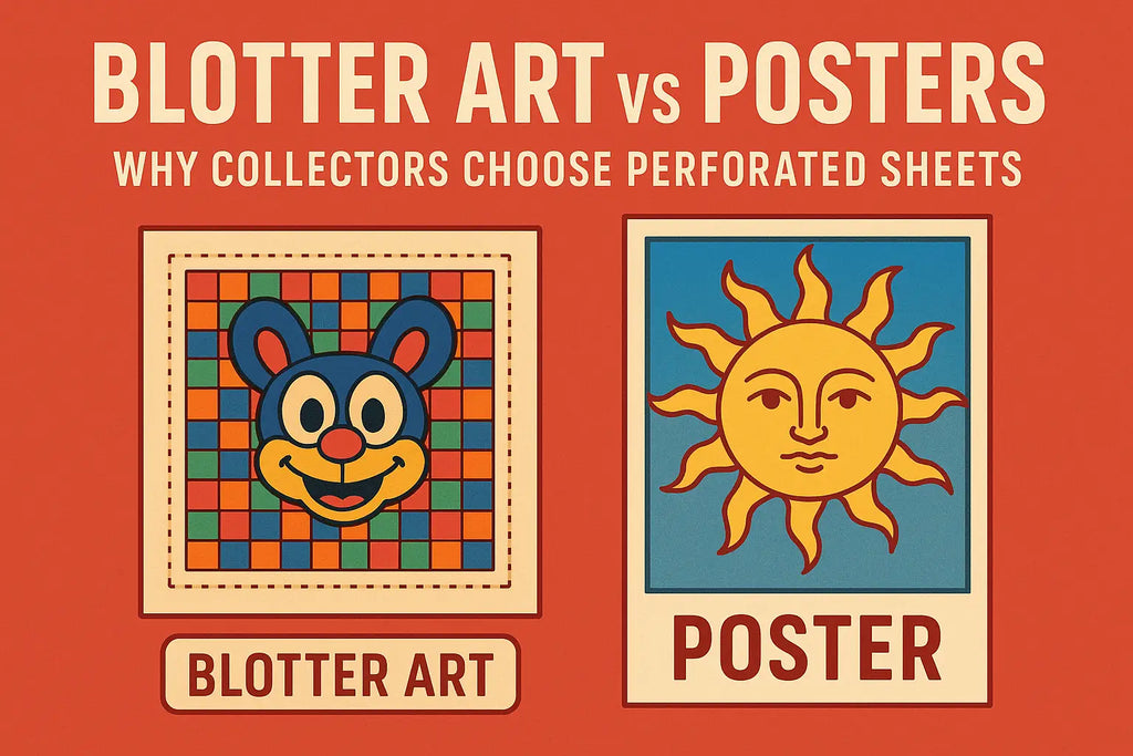 Blotter Art vs Posters: Why Collectors Choose Perforated Sheets