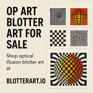Hypnotic Op Art Blotter Art for Sale – Shop Optical Illusion Blotter Sheets at BlotterArt.io