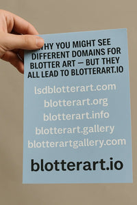 Why You Might See Different Domains for Blotter Art — But They All Lead to BlotterArt.io