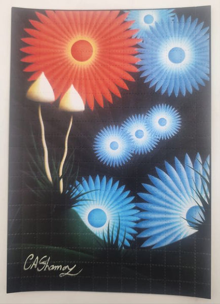 Ciaran Shaman "Orion Flowers" Signed Blotter Art print