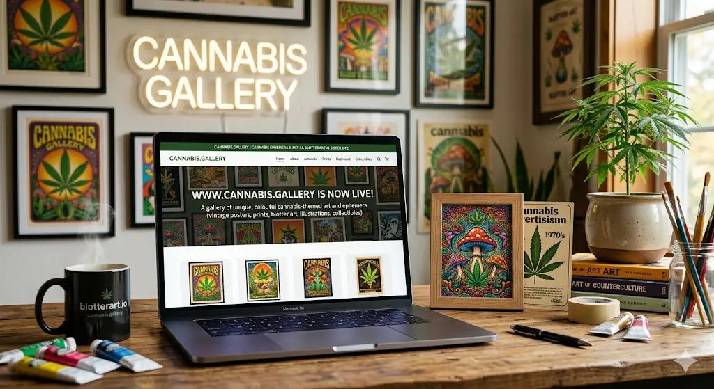 Cannabis Ephemera and Collectible Blotter Art Prints: