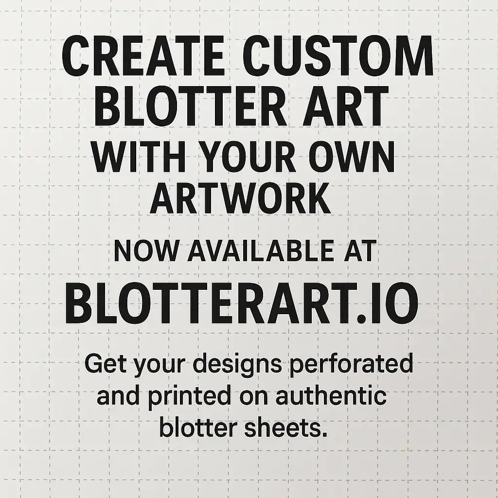 Custom Made Blotter Art 100 sheets with your custom artwork