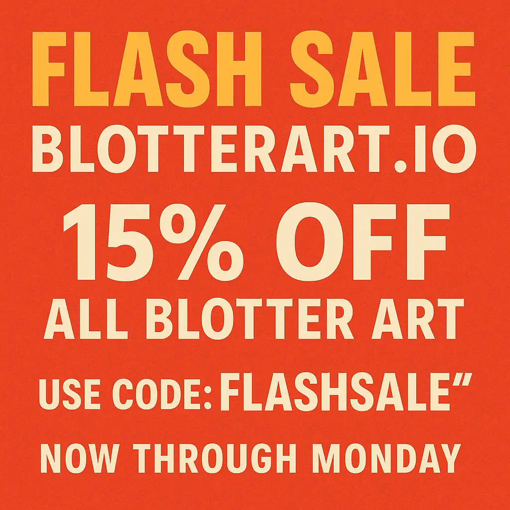 Flash Sale at BlotterArt.io - 15% off all Blotter Art