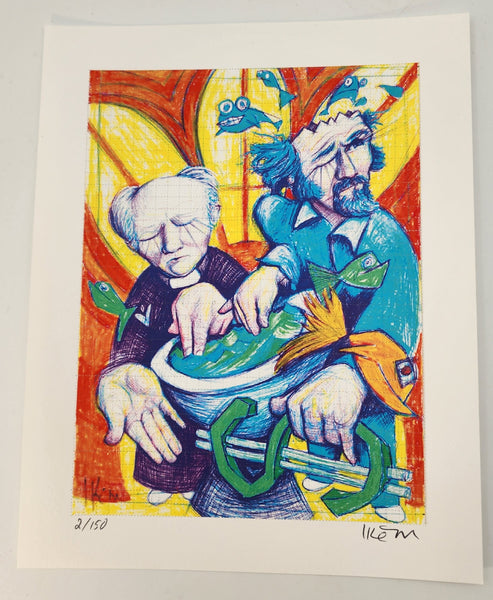 Ike Moody "My second to last Bank Robbery Illustration" Blotter Art Print