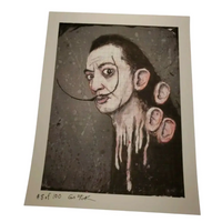 Gus Fink ’Dali’ melting signed blotter art print