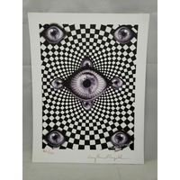 Gwyllm Llwydd signed Blotter Art print sheet psychedelic