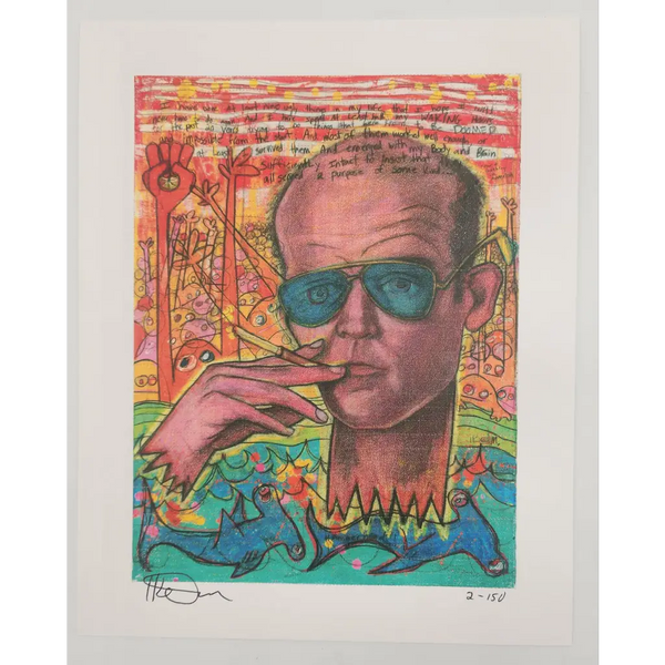 Ike Moody ’Hunter S. Thompson’ Limited Edition Blotter Art