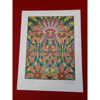 Rick Sinnett Indian Warrior signed blotter art print limited