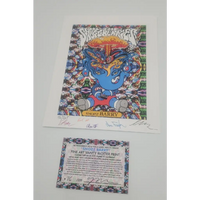 The Snozberries band signed blotter art by artist Levy