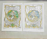 Joshua Levy Bicycle Day  Blotter Art prints  signed and numbered ltd edition set