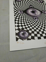 Gwyllm Llwydd  signed Blotter Art print sheet psychedelic perforated art