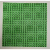 Green Peace Symbols Blotter Art Print 400 1cm squares -
