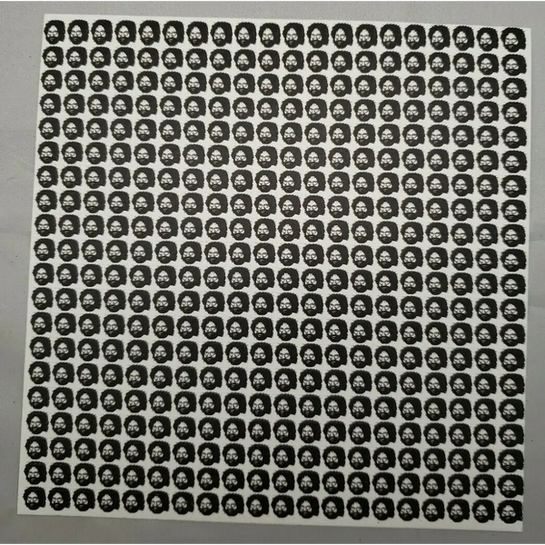 Jerry  Heads  Blotter Art print 400 square perforated art fine art print - MYKENSHOTRADINGCOMPANY