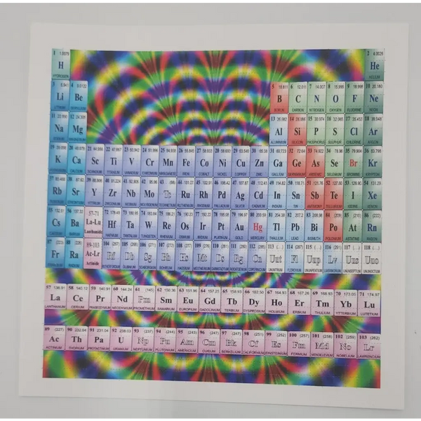 Periodical Table Blotter Art Print Psychedelic Science