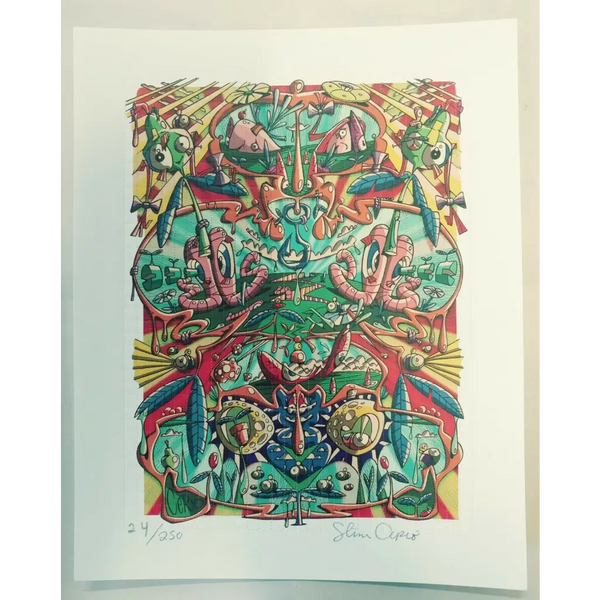 Steven Cerio "Mojave Portal  blotter art print the residents art psychedelic art - MYKENSHOTRADINGCOMPANY