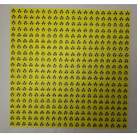 Yellow Anarchy Symbols Blotter Art Print 400 1cm squares -